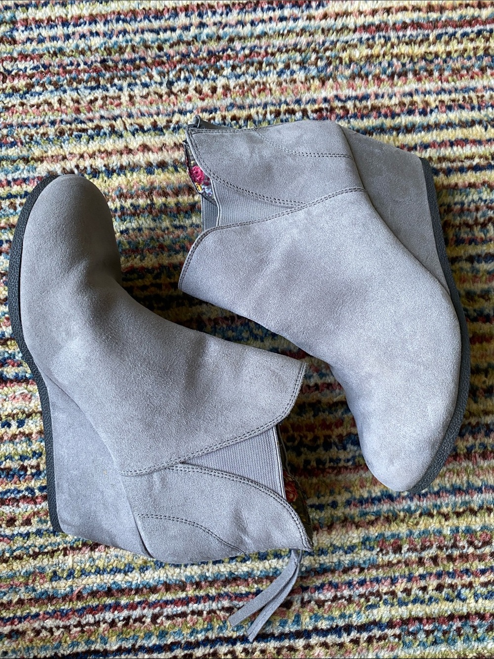 Maurice’s faux suede wedge boots